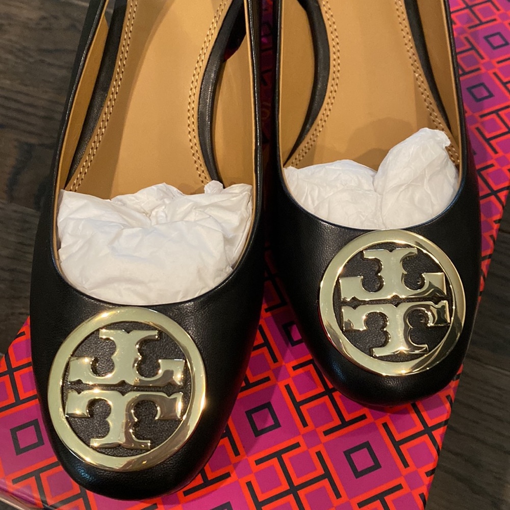 New TORY BURCH Benton Leather Slingback Pump NIB - Picture 2 of 12